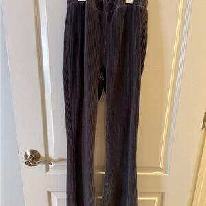 aerie Ribbed Corduroy Pants - Charcoal Gray